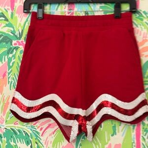 Queen of Sparkles Red with Red sequin stripe size XS